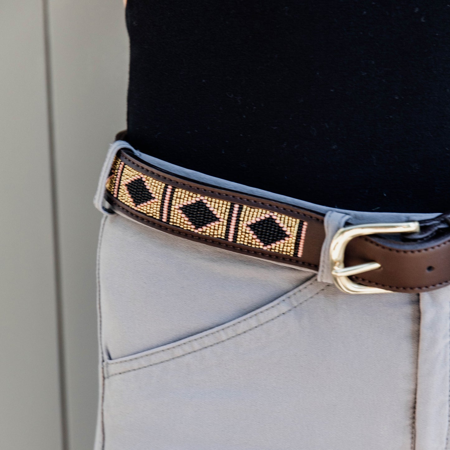 Handgefertigter Gürtel von Kentucky Horsewear – Gold