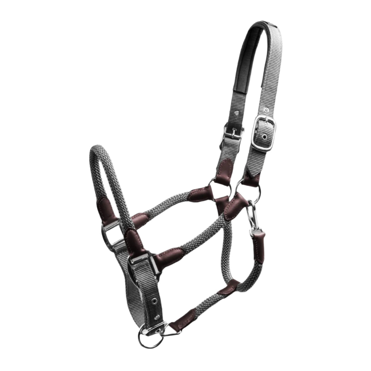 Halter-Set "TR III" with rope, grey - animondo.dk - HAL-STR-GR-III