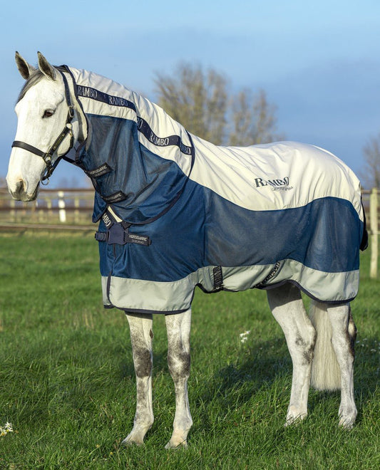 Horseware Rambo - Summer Series Disc Turnout Overgangsdækken - Navy - animondo.dk - AAATKS - BJ00 - 66
