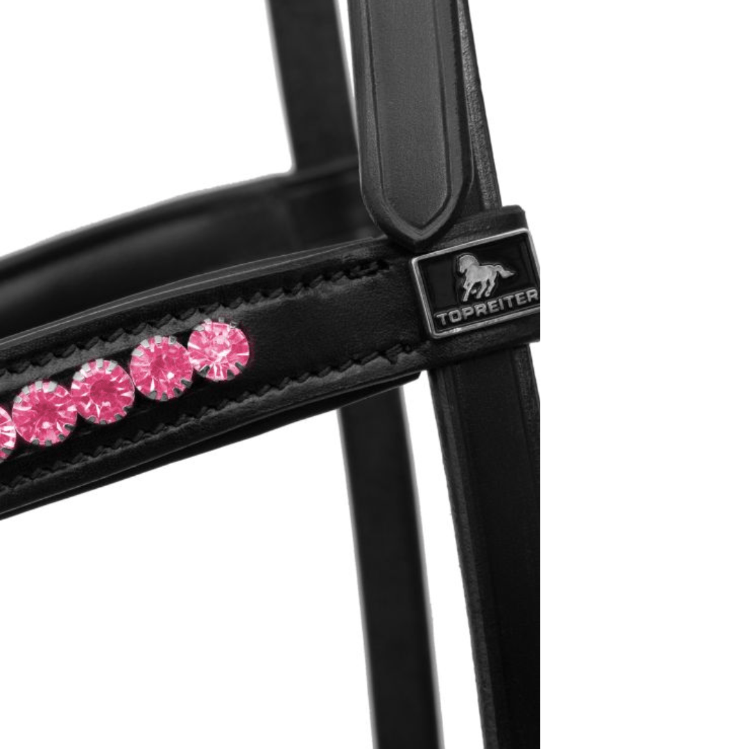Top Reiter - "DEMANTUR" Nakkestykke til trense - Sort/Pink - animondo.dk - KS - DM - PI