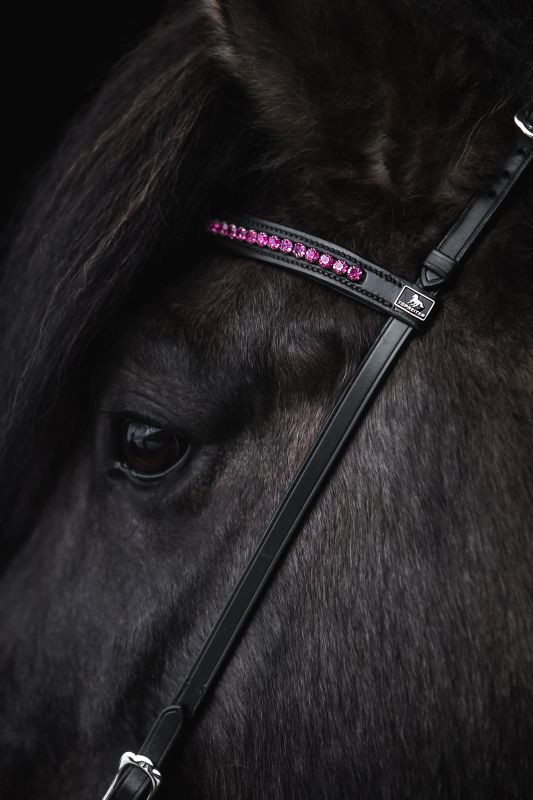Top Reiter - "DEMANTUR" Nakkestykke til trense - Sort/Pink - animondo.dk - KS - DM - PI