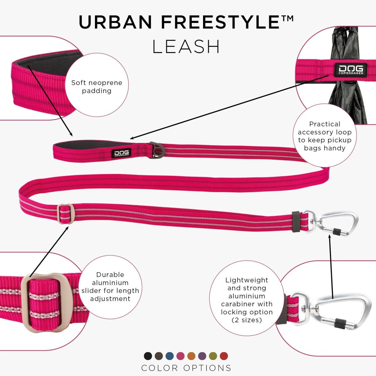 Dog Copenhagen Line - "Urban Freestyle" - Pink - animondo.dk - LEA0403