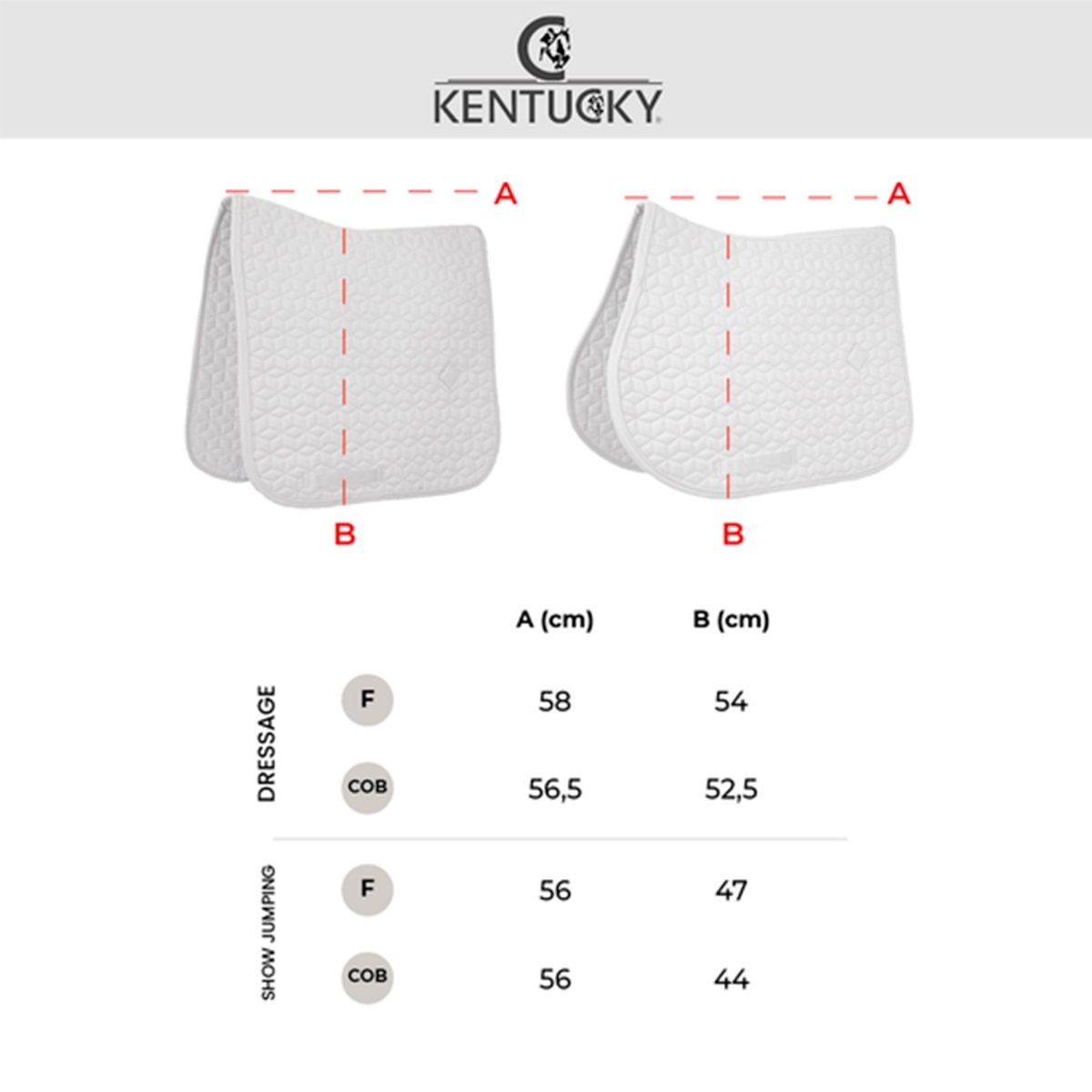 Kentucky Horsewear Pearls Show Dressurunderlag - Sort - animondo.dk