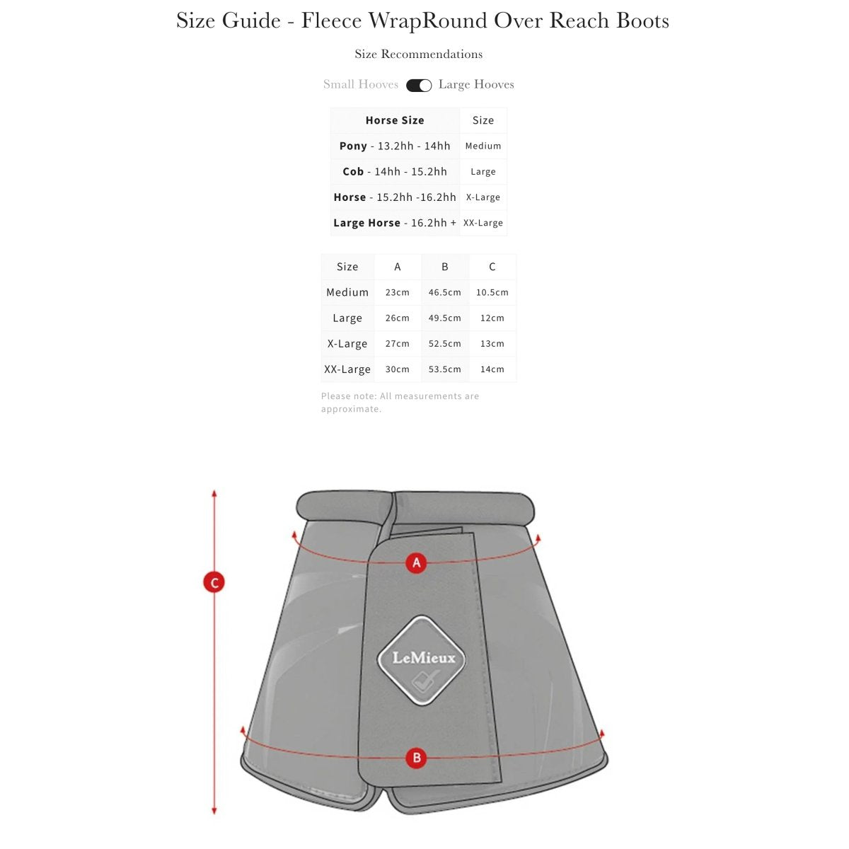 LeMieux Fleece WrapRound Klokker - Sort/Neutral - animondo.dk