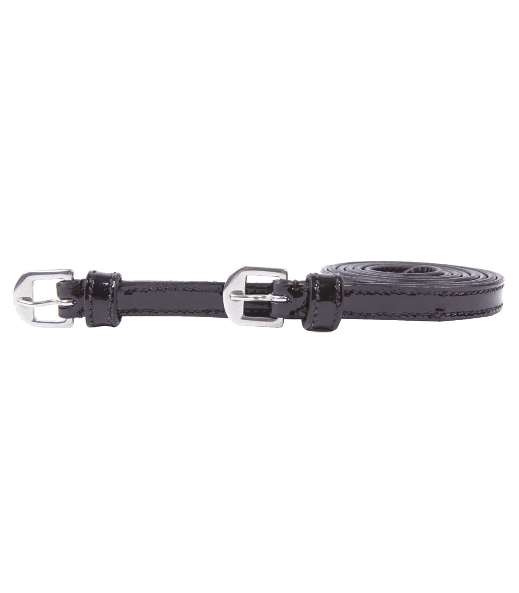 Spurs strap patent leather - Sort - animondo.dk