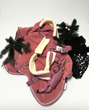 Cavalli Fleecedækken + Grime + Træktov + Cavalli Hønet - Old Rose - animondo.dk - 