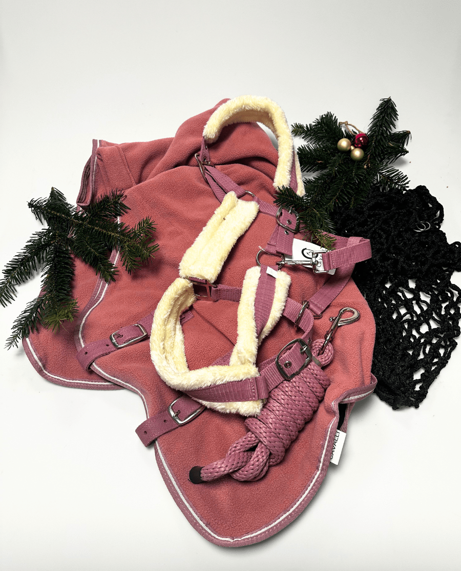 Cavalli Fleecedækken + Grime + Træktov + Cavalli Hønet - Old Rose - animondo.dk - 