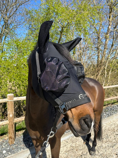 Cavalli Fluemaske m. ører - Sort 2025 - animondo.dk - Cav3305