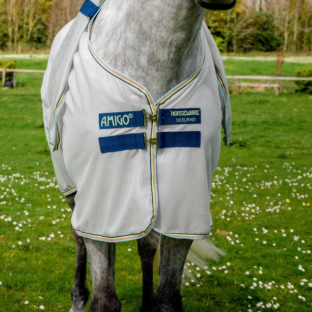 Horseware - Amigo Bug Rug Insektdækken - Grå/Grøn - animondo.dk - AFRR70 - IBL0 - 45