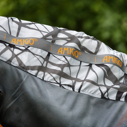Horseware - Amigo CamoFly Plus Insektdækken m. aftagelig hals - Grå/Orange - animondo.dk - AFRRK1 - J5S0 - 60
