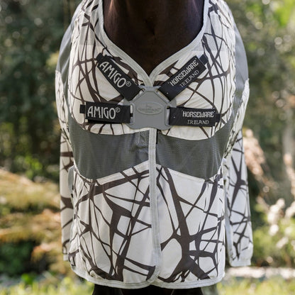 Horseware - Amigo CamoFly Plus Insektdækken m. aftagelig hals - Mønster/Grå - animondo.dk - AFRRK1 - I7BI - 66
