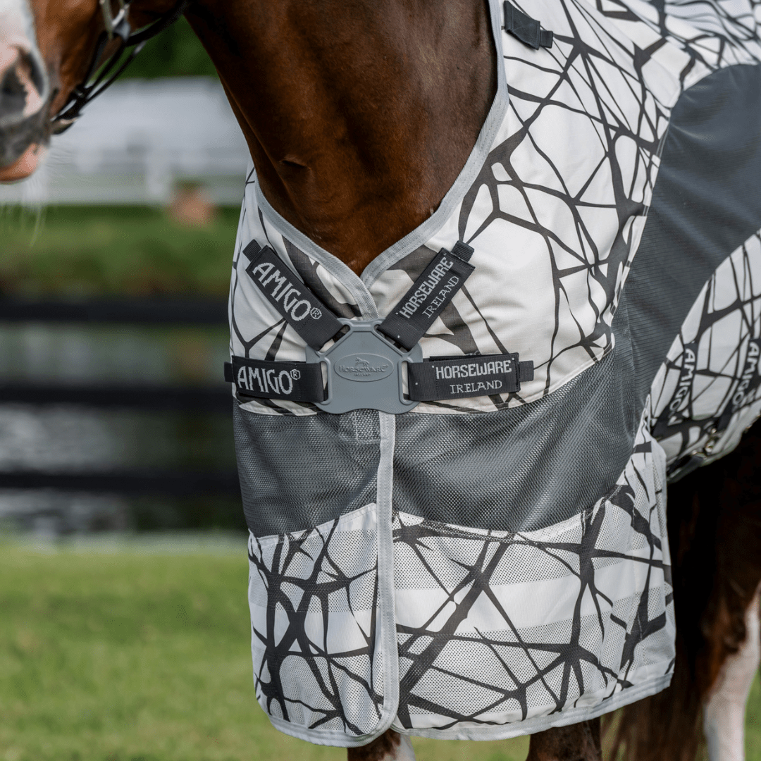 Horseware - Amigo CamoFly Plus Regn - og insektdækken - Mønster/Grå - animondo.dk - AFRRK3 - I7BI - 66