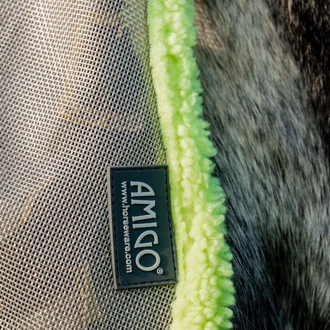 Horseware - Amigo Fluemaske - Sølv/Lime - animondo.dk - DMRF60 - IL00 - PY