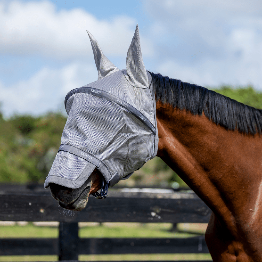 Horseware - Rambo Fluemaske - Sølv/Titaniumgrå - animondo.dk - DMAF15 - IJI0 - SP