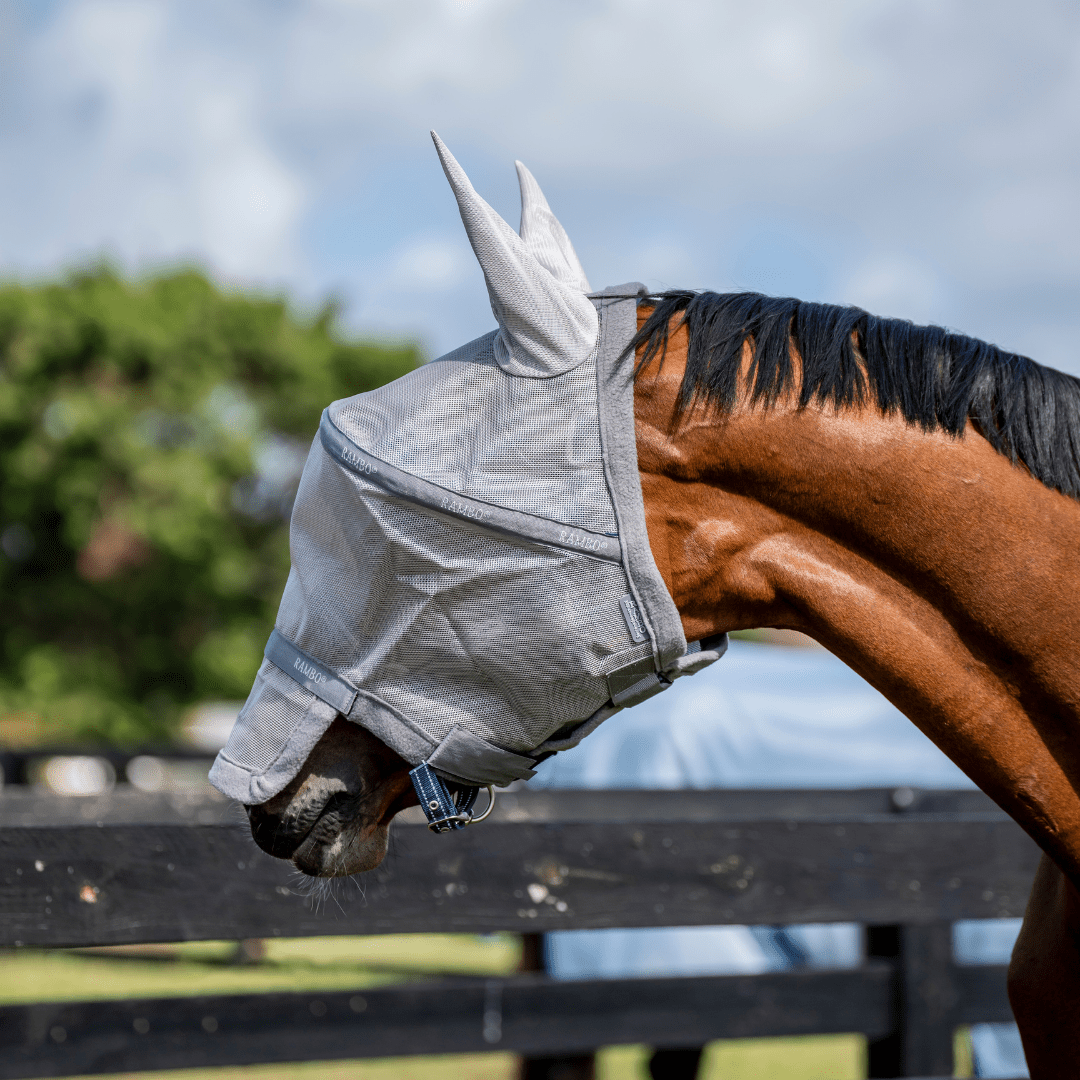 Horseware - Rambo Fluemaske - Sølv/Titaniumgrå - animondo.dk - DMAF15 - IJI0 - SP