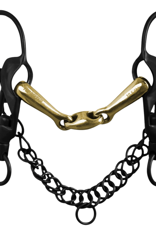 Top Reiter 3 - delt Stangbid - "BLACK" - animondo.dk - KA - DG - BL - KH - 105