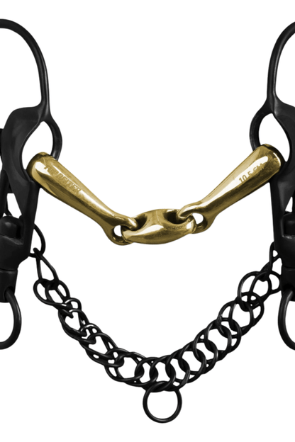 Top Reiter 3 - delt Stangbid - "BLACK" - animondo.dk - KA - DG - BL - KH - 105