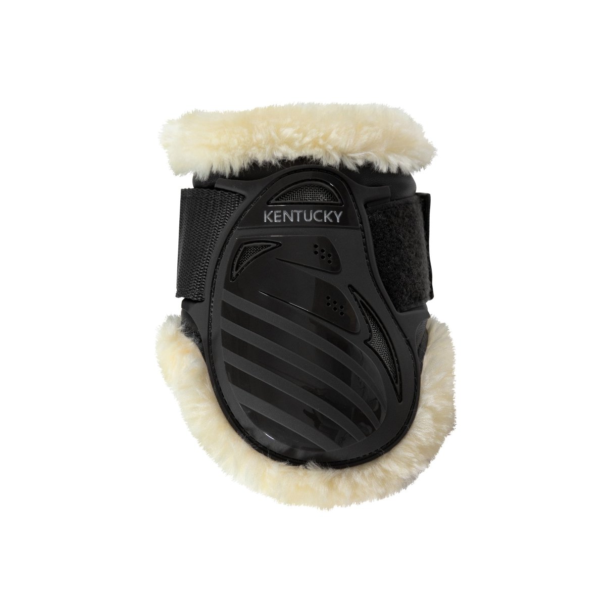 Kentucky Horsewear Vegan Sheepskin Gamacher, Bagben - Sort - animondo.dk